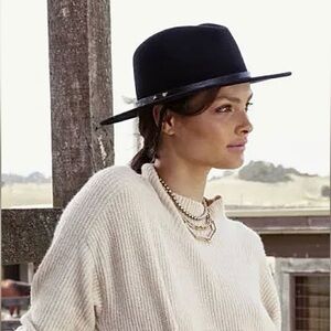 Ace of Something Australia OSLO fedora 100% wool felt black structured hat OS